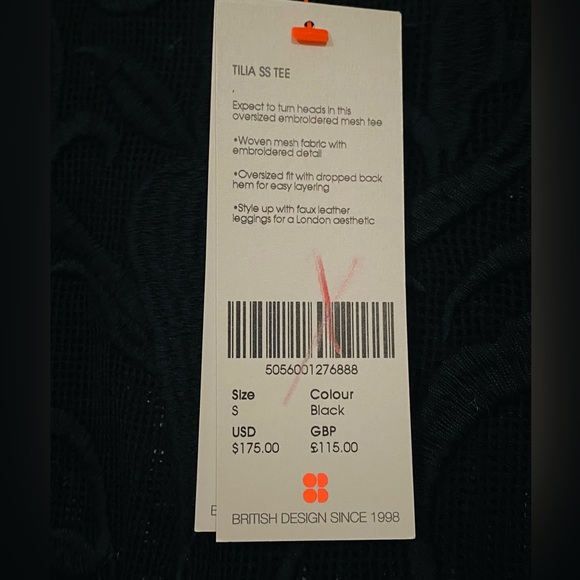 Sweaty Betty London Tilia Embroidered SS Tee - Picture 8 of 8